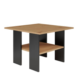 Topeshop MODERNA ART/CZERŃ Table à café, latérale et de salon Table basse Forme carrée 4 pieds