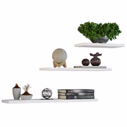 Topeshop TOBI 3P BIEL, Tablette flottante, Mural, Tableau à particules, Blanc, Universel, 3 kg