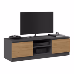 Topeshop RTV 120 ANTR/ARTIS, Anthracite, Tableau à particules, Anthracite, Tableau à particules, 2 étagères, Mat