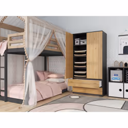 Topeshop SZAFA MALWA AN/AR K placard et armoire de chambre à coucher 5 étagères 2 portes(s)
