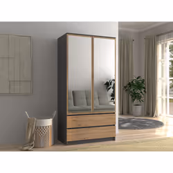 Topeshop SZAFA MALWA AN/AR L placard et armoire de chambre à coucher 5 étagères 2 portes(s)