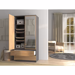 Topeshop SZAFA MALWA AN/AR L placard et armoire de chambre à coucher 5 étagères 2 portes(s)
