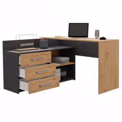 Topeshop DANY ANT/ART KPL, Coin, Forme en L, Tableau à particules, Tableau à particules, Jouer, Home office, Bureau, Mat