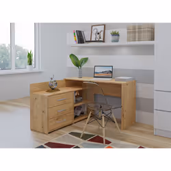 Topeshop DANY ARTISAN KPL bureau d'ordinateur Couleur chêne