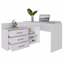 Topeshop DANY BIEL KPL bureau d'ordinateur Blanc