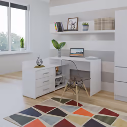 Topeshop DANY BIEL KPL bureau d'ordinateur Blanc
