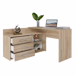Topeshop DANY SONOMA KPL bureau d'ordinateur Couleur chêne
