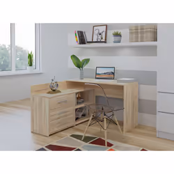 Topeshop DANY SONOMA KPL bureau d'ordinateur Couleur chêne