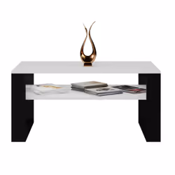 Topeshop MODERN 1P BIEL CZ Table à café, latérale et de salon Table basse Forme rectangulaire 2 pieds