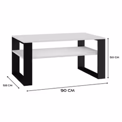 Topeshop MODERN 1P BIEL CZ Table à café, latérale et de salon Table basse Forme rectangulaire 2 pieds