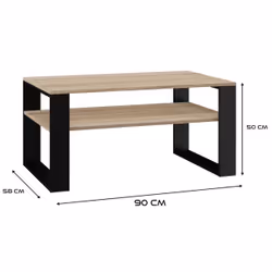 Topeshop MODERN 1P SON CZ Table à café, latérale et de salon Table basse Forme rectangulaire 2 pieds