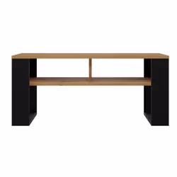 Topeshop MODERN 2P ART CZ Table à café, latérale et de salon Table basse Forme rectangulaire 2 pieds