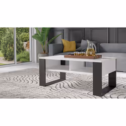 Topeshop MODERN 2P BIEL CZ Table à café, latérale et de salon Table basse Forme rectangulaire 2 pieds