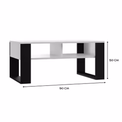 Topeshop MODERN 2P BIEL CZ Table à café, latérale et de salon Table basse Forme rectangulaire 2 pieds