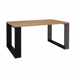 Topeshop MODERN ART CZ, Table basse, Forme rectangulaire, 2 pieds, Chêne