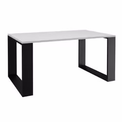 Topeshop MODERN BIEL CZ, Table basse, Forme rectangulaire, 2 pieds, Blanc