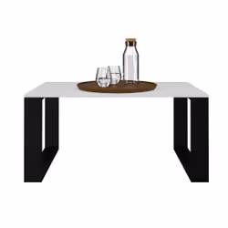 Topeshop MODERN BIEL CZ Table à café, latérale et de salon Table basse Forme rectangulaire 2 pieds