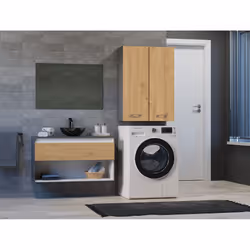 Topeshop POLA MINI DD ANT/ART armoire de rangement de salle de bain Graphite, Chêne - Vue supplémentaire 4
