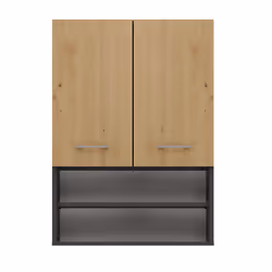 Topeshop POLA MINI DK ANT/ART armoire de rangement de salle de bain Graphite, Chêne