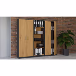 Topeshop OLIV 2D ANT/ART KPL bibliothèque de bureau - Vue supplémentaire 5