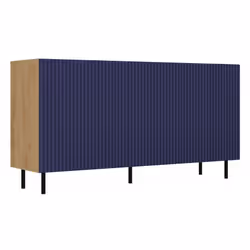 Topeshop KAMA3 SLIM ART/G KPL, Placard de rangement, Colonne, Armoire murale, 6 étagères, 3 portes(s), Chêne