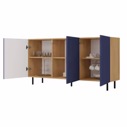 Topeshop KAMA3 SLIM ART/G KPL Armoire de rangement de salle à manger Placard de rangement