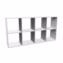 Topeshop MALAX 2X4 BIEL, Blanc, 8 étagères, Tableau à particules, Tableau à particules, Acrylonitrile-Butadiène-Styrène (ABS) ...