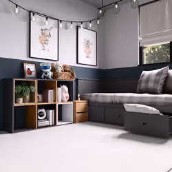 Topeshop MALAX WKŁAD ANTRACYT bibliothèque de salon