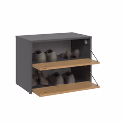 Topeshop MODO ANT/ART Organisateur pour chaussures Fermé Anthracite, Chêne