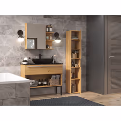 Topeshop NEL I ARTISAN armoire de rangement de salle de bain Chêne
