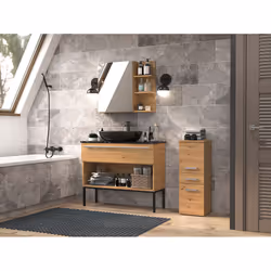 Topeshop NEL V DDS ARTISAN armoire de rangement de salle de bain Chêne