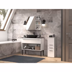 Topeshop NEL V DDS BIEL armoire de rangement de salle de bain Blanc
