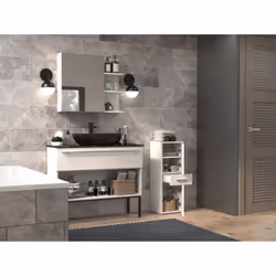 Topeshop NEL V DDS BIEL armoire de rangement de salle de bain Blanc