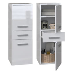 Topeshop NEL V DDS BIEL POŁ armoire de rangement de salle de bain Blanc