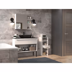 Topeshop NEL V DDS BIEL POŁ armoire de rangement de salle de bain Blanc