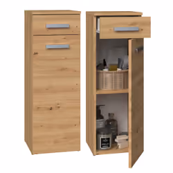 Topeshop NEL V DS ARTISAN, Chêne, Sur pied, 3 étagères, 1 tiroir(s), 1 portes(s), Tableau à particules