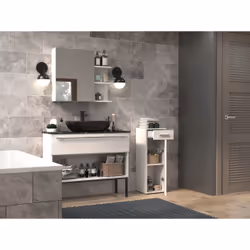 Topeshop NEL V DS BIEL armoire de rangement de salle de bain Blanc