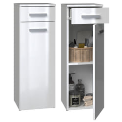 Topeshop NEL V DS BIEL POŁ armoire de rangement de salle de bain Blanc