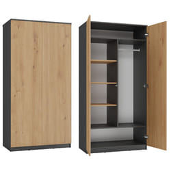Topeshop SD-90 ANT/ART KPL placard et armoire de chambre à coucher 7 étagères 2 portes(s)