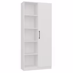 Topeshop RD-80 BIEL KPL, Blanc, 10 étagères, Tableau à particules, Tableau à particules, 800 mm, 300 mm