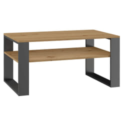 Topeshop MODERN 1P ANT ART Table à café, latérale et de salon Table basse Forme rectangulaire 2 pieds