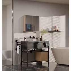 Topeshop POLA 2DL SONOMA armoire de rangement de salle de bain Chêne, Bois