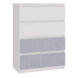 Topeshop M4 FR BLUE KPL, Bleu, Blanc, 4 tiroir(s), Tableau à particules, 700 mm, 400 mm, 970 mm