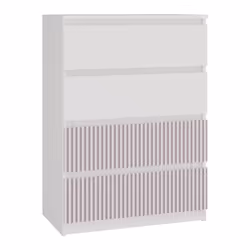 Topeshop M4 FR PINK KPL, Rose, Blanc, 4 tiroir(s), Tableau à particules, 700 mm, 400 mm, 970 mm