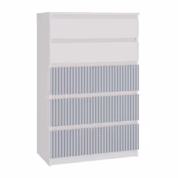 Topeshop M5 FR BLUE KPL, Bleu, Blanc, 5 tiroir(s), Tableau à particules, 700 mm, 400 mm, 1095 mm