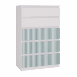 Topeshop M5 FR MINT KPL, Couleur menthe, Blanc, 5 tiroir(s), Tableau à particules, 700 mm, 400 mm, 1095 mm