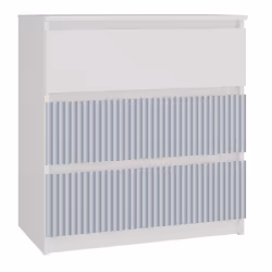 Topeshop M3 FR BLUE, Bleu, Blanc, 3 tiroir(s), Tableau à particules, 700 mm, 400 mm, 750 mm