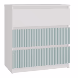 Topeshop M3 FR MINT, Couleur menthe, Blanc, 3 tiroir(s), Tableau à particules, 700 mm, 400 mm, 750 mm