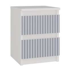 Topeshop M2 FR BLUE Table de nuit et table de chevet Table de nuit / chevet 2 tiroir(s) Bleu, Blanc