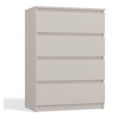 ASTER T4 Commode chambre/bureau/salon 95.5x70x40 / 4 tiroirs beige Meuble de rangement moderne Chiffonier Style Scandinave Dressing